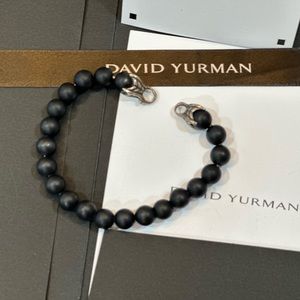 David Yurman black bead 7.25” bracelet
